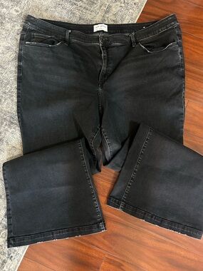 Lane Bryant Black Bootcut Jeans - Subtle Washed Finish